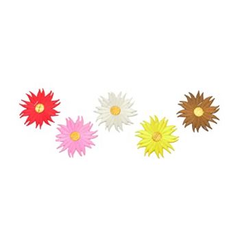 Designer Flower Multicolor Embroidery Stitching Patches (Pack of 5) -Design 3