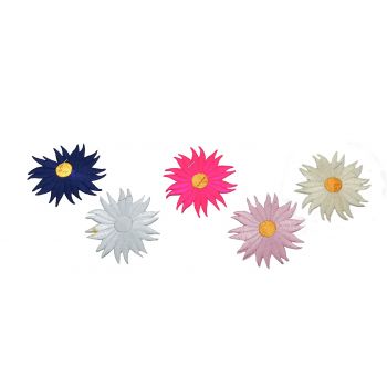Designer Flower Multicolor Embroidery Stitching Patches (Pack of 5) -Design 4